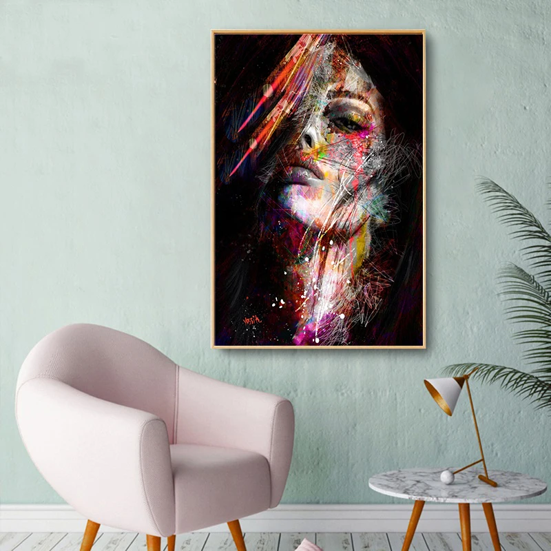 Abstract Woman Face Graffiti Street Art Oil Painting Canvas Poster Prints Popular Wall Living Room Home Decoration Watercolor
Abstract Woman Face Graffiti Street Art Oil Painting Canvas Poster Prints Popular Wall Living Room Home Decoration Watercolor