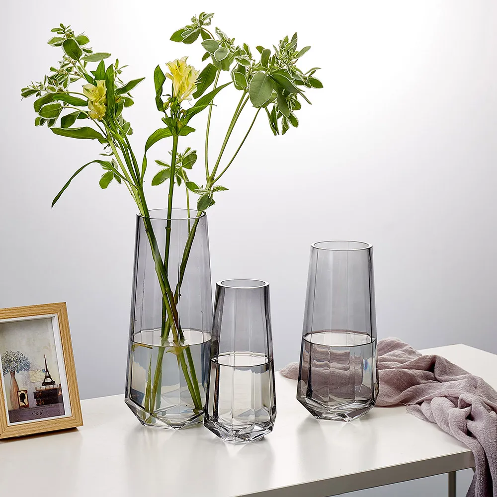

Скандинавская стеклянная ваза, ваза для цветов, украшение для дома, украшение для гостиной, стеклянные вазы для цветочных композиций, украш...