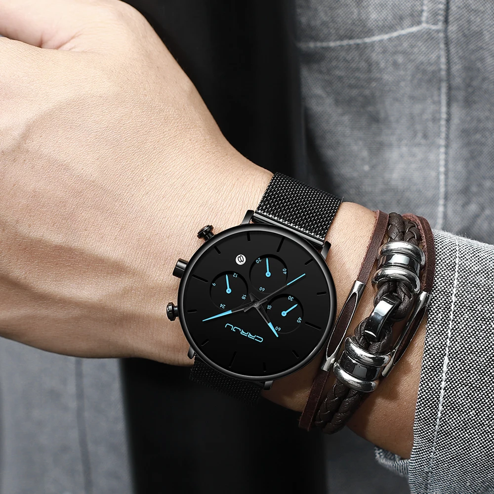 Relogio Masculino CRRJU Men's Sport Watches Luxury Fashion Casual Waterproof Sport Watch Men Chronograph Quartz Slim Mesh Watch
Relogio Masculino CRRJU Men's Sport Watches Luxury Fashion Casual Waterproof Sport Watch Men Chronograph Quartz Slim Mesh Watch