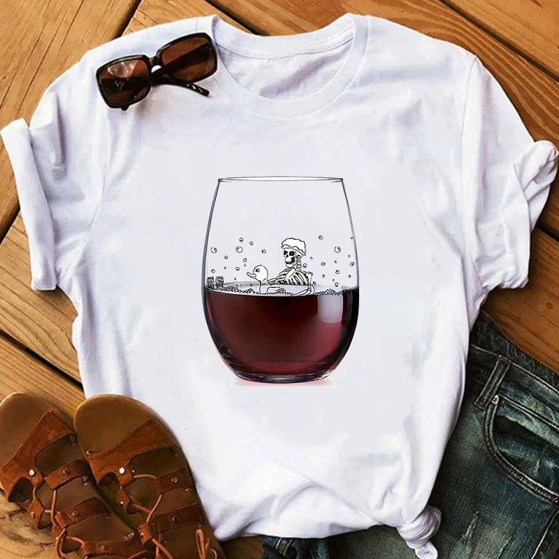 Wine Glass Women Tshirt Funny T Shirt Women Printed Camiseta Mujer Short Sleeve Tshirt Lady Yong Girl Top Tee Higher Quality
Wine Glass Women Tshirt Funny T Shirt Women Printed Camiseta Mujer Short Sleeve Tshirt Lady Yong Girl Top Tee Higher Quality