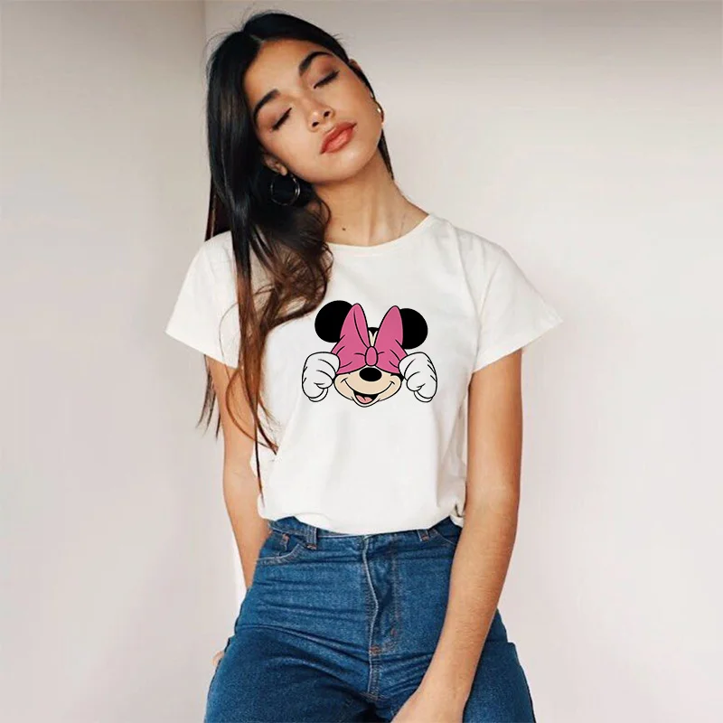 Women Cartoon Disney Minnie Tshirt New 2022 Summer Lady Clothes Tee Womens Short Sleeve Tops Female Print Graphic White T-shirts
Women Cartoon Disney Minnie Tshirt New 2022 Summer Lady Clothes Tee Womens Short Sleeve Tops Female Print Graphic White T-shirts