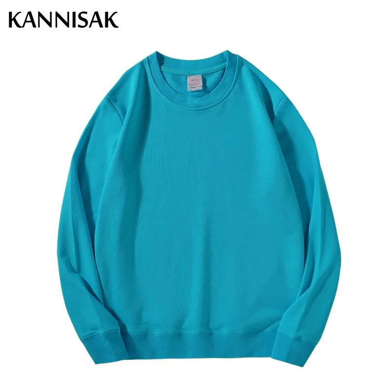 KANNISAK 2021 Brand New Men Sweatshirts Loose O-neck Harajuku Pullovers Solid Casual Couple Clothes Spring Autumn Sweatshirts
KANNISAK 2021 Brand New Men Sweatshirts Loose O-neck Harajuku Pullovers Solid Casual Couple Clothes Spring Autumn Sweatshirts