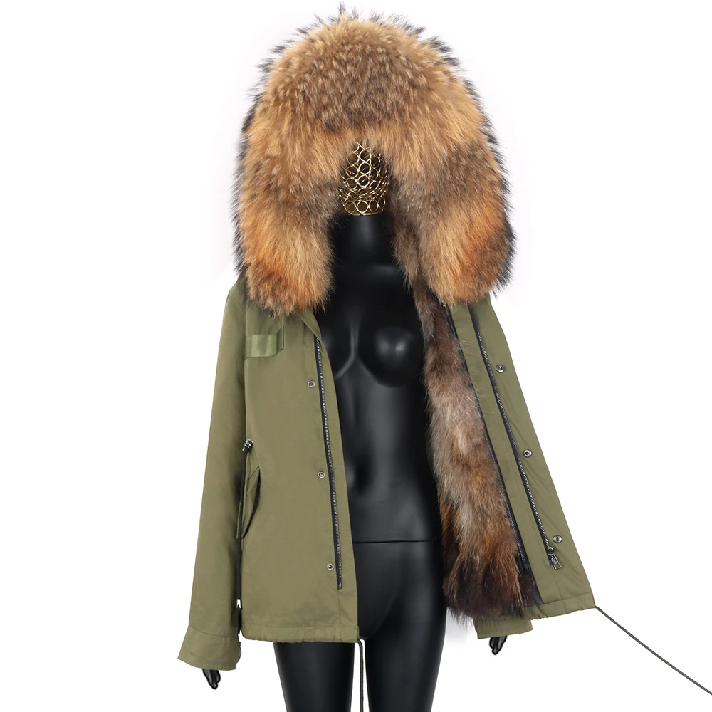 Winter Jacket Real Raccoon Fur Coat For Women Waterproof Parka With Natural Fur Collar Removable Fox Fur Liner Overcoat Short
Winter Jacket Real Raccoon Fur Coat For Women Waterproof Parka With Natural Fur Collar Removable Fox Fur Liner Overcoat Short