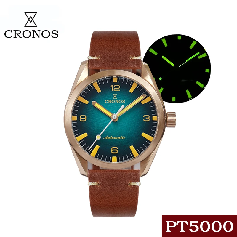 Cronos Bronze Watch Diving Watch Pt5000 Automatic Mechanical Sapphire Waterproof Super Luminous Vintage Wrist Watch for Men
Cronos Bronze Watch Diving Watch Pt5000 Automatic Mechanical Sapphire Waterproof Super Luminous Vintage Wrist Watch for Men