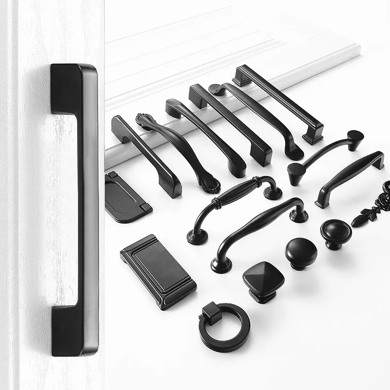 Modern Solid Single Hole Furniture Parts Hardware Accessories Drawer Door Handle American Black Kitchen Cabinet Wardrobe Handle
Modern Solid Single Hole Furniture Parts Hardware Accessories Drawer Door Handle American Black Kitchen Cabinet Wardrobe Handle