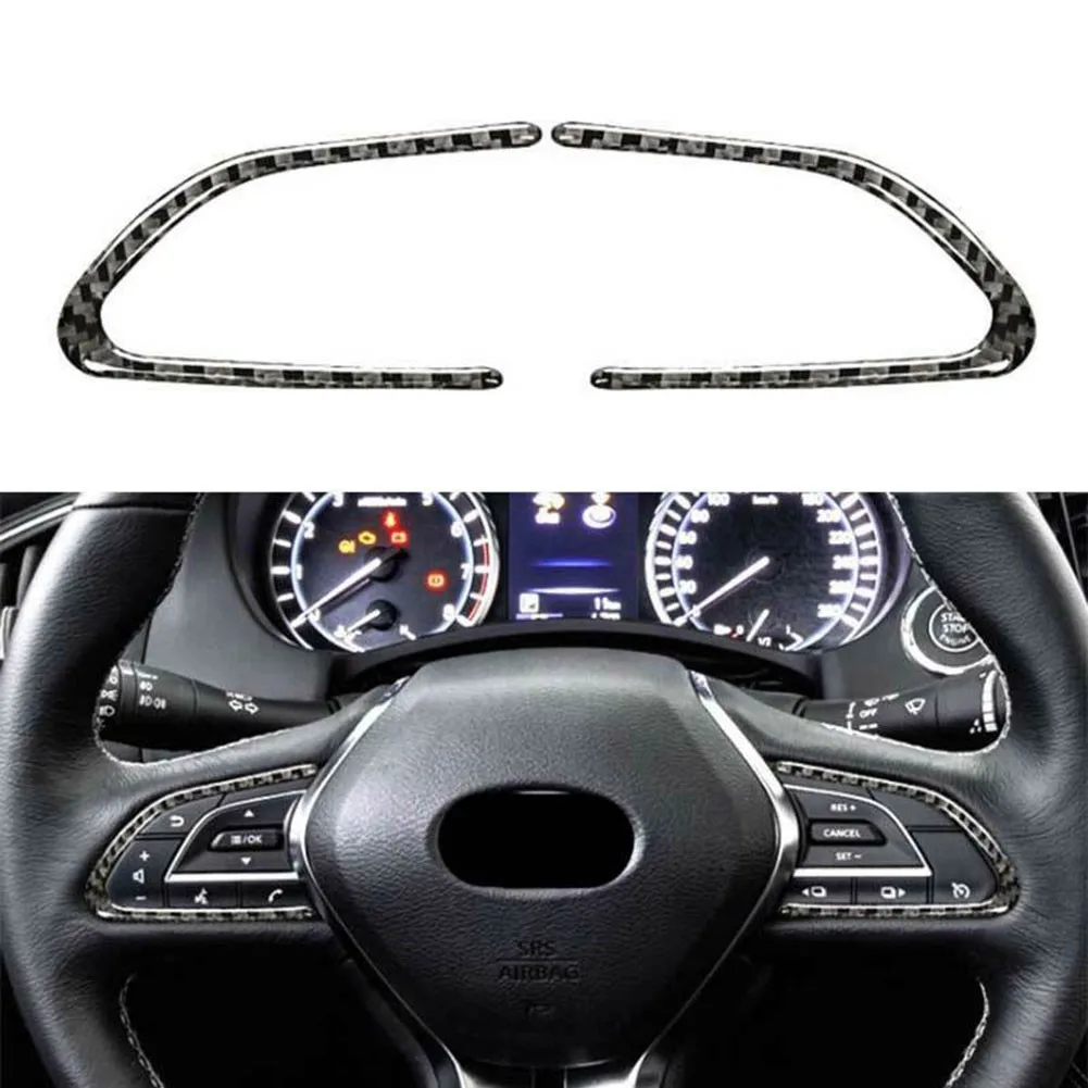 2pcs Car Sticker For Infiniti Q50 Q60 2014-2021 Real Carbon Fiber Car Steering Wheel Button Cover Trim Interior Accessories
2pcs Car Sticker For Infiniti Q50 Q60 2014-2021 Real Carbon Fiber Car Steering Wheel Button Cover Trim Interior Accessories