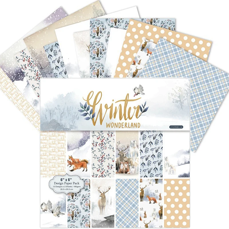 Scrapbooking Paper Pack Winter Wonderland Background Pad DIY Scrapbook Card Making Origami Handmade Craft Paper Craft 24 Sheets
Scrapbooking Paper Pack Winter Wonderland Background Pad DIY Scrapbook Card Making Origami Handmade Craft Paper Craft 24 Sheets