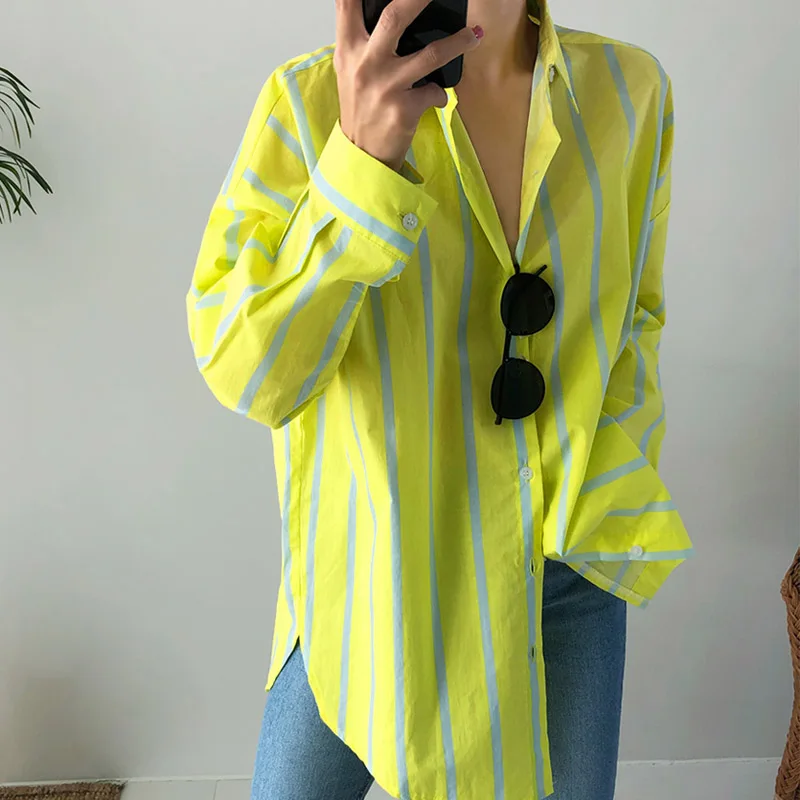 Korean Style Cotton Women Blouses and Tops Fashion 2021 Spring and Autumn New Striped Long-Sleeve Shirt Female
Korean Style Cotton Women Blouses and Tops Fashion 2021 Spring and Autumn New Striped Long-Sleeve Shirt Female