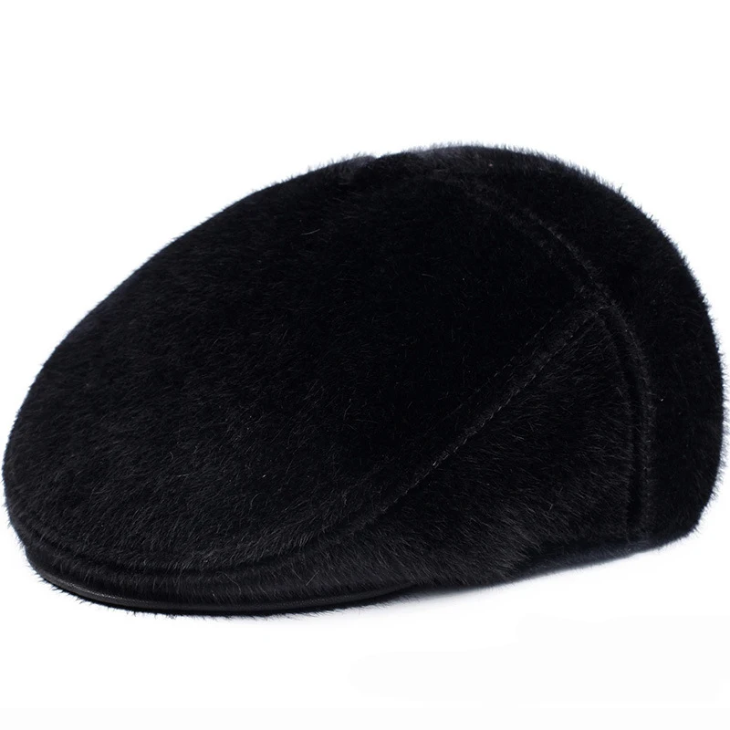 Новая зимняя шапка для пожилых мужчин среднего возраста с защитой ушей теплая s |
