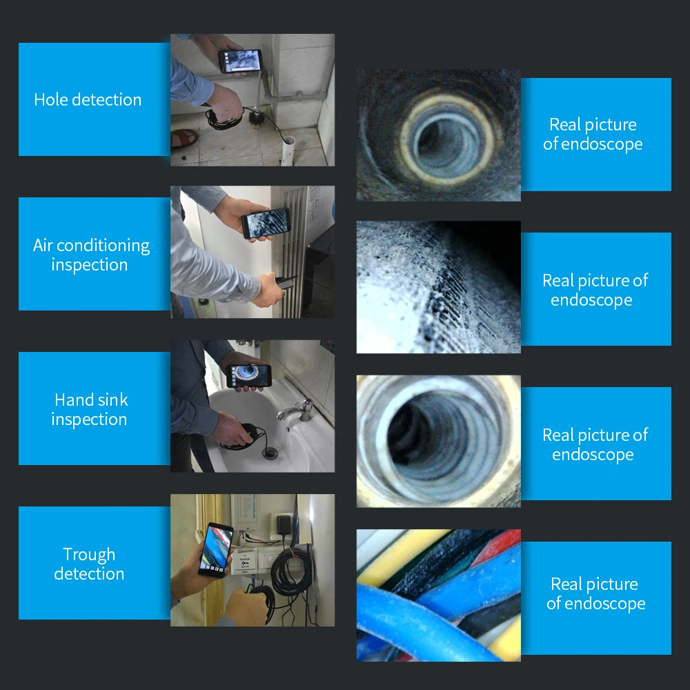WiFi Endoscope 1200P Digital Handheld USB Endoscope Borescope Camera 8LEDs Adjustable IP68 Waterproof Soft Wire Endoscopic
WiFi Endoscope 1200P Digital Handheld USB Endoscope Borescope Camera 8LEDs Adjustable IP68 Waterproof Soft Wire Endoscopic