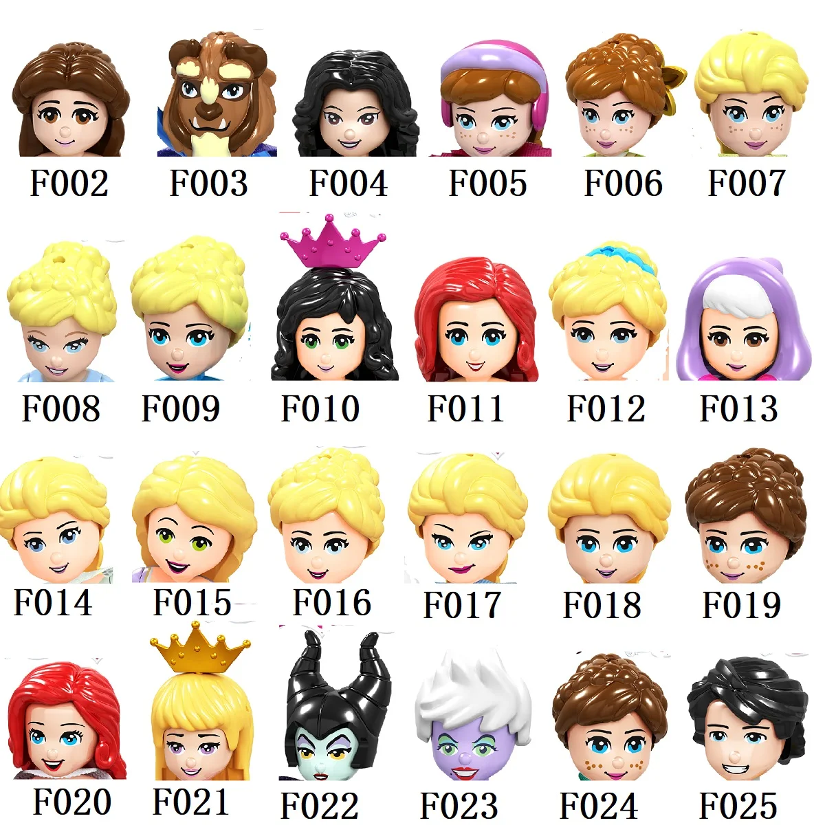 Famous Movie Building Blocks Princess Prince Girl Educational Bricks Action Figures Toys Head For Children F002-F025
Famous Movie Building Blocks Princess Prince Girl Educational Bricks Action Figures Toys Head For Children F002-F025