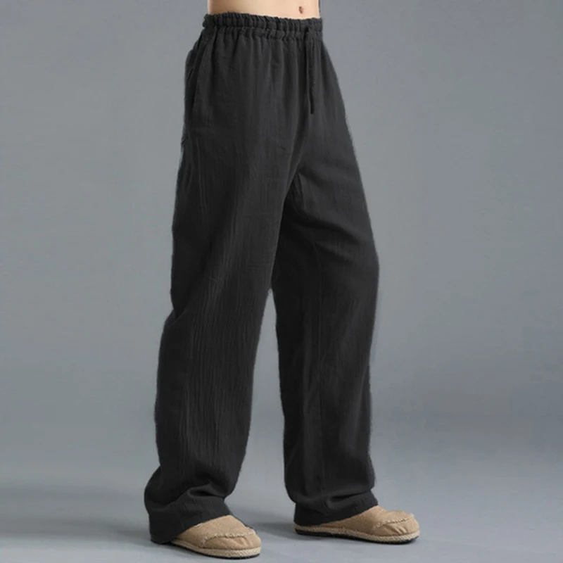 Summer Men Solid Color Linen Straight Casual Pants Plus Size Breathable Comfortable Drawstring Man Solid Color Loose Trousers
Summer Men Solid Color Linen Straight Casual Pants Plus Size Breathable Comfortable Drawstring Man Solid Color Loose Trousers