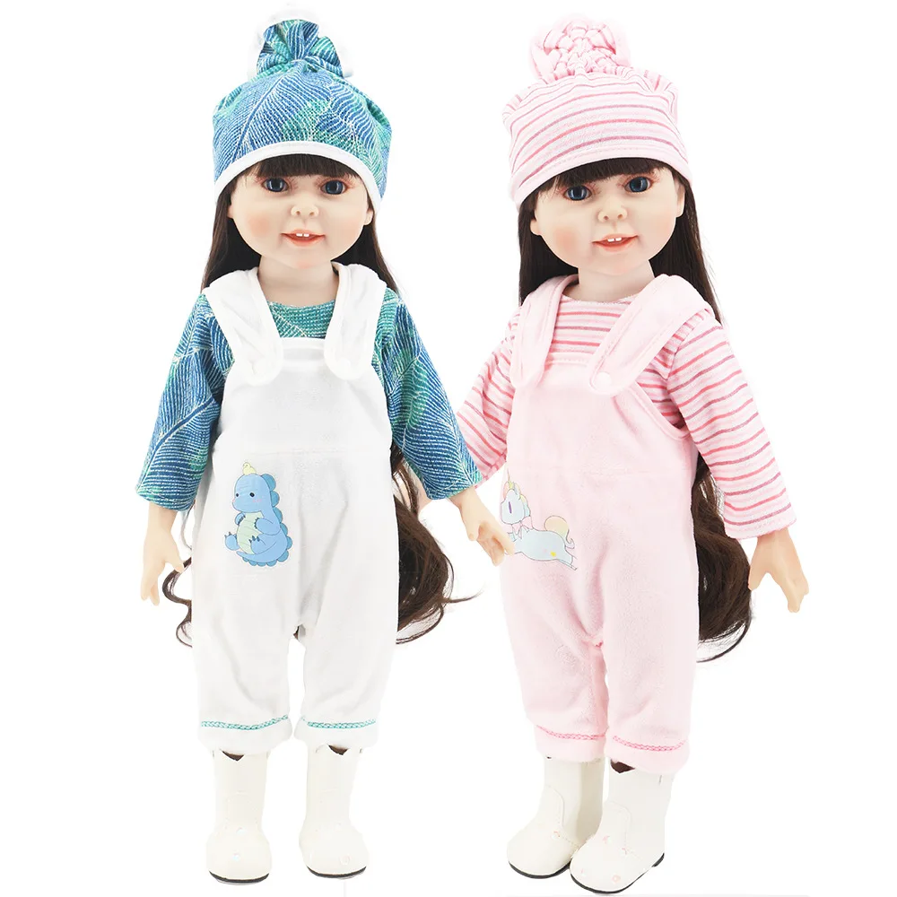 Baby New Born 40cm- 43cm Doll Clothes With Dinosaur Printing Overalls+Hat Set For 18 Inch 43cm New Born Doll Accessory Girl Gift
Baby New Born 40cm- 43cm Doll Clothes With Dinosaur Printing Overalls+Hat Set For 18 Inch 43cm New Born Doll Accessory Girl Gift