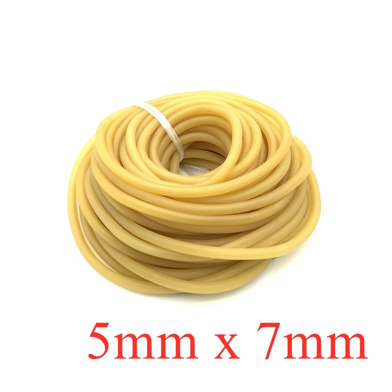 

1Meter ID 5mm x 7mm OD Nature Latex Rubber Hose Flexible Pipes High Resilient Elastic Surgical Medical Tubing Slingshot Catapult