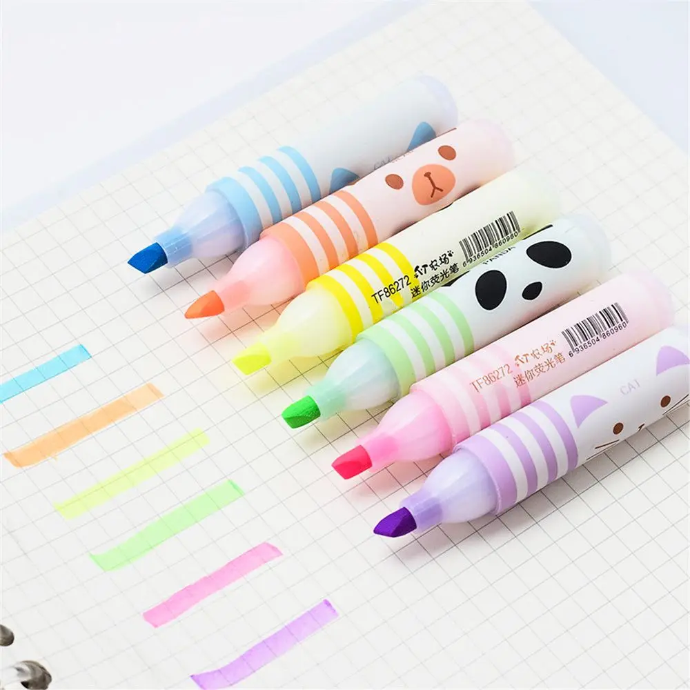 6 шт. мини маркеры милые краски маркер ручки для рисования Жидкий Мел Kawaii Маркер