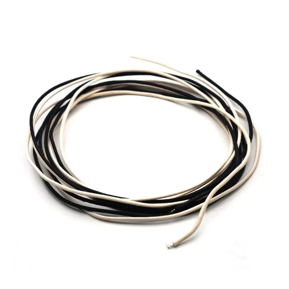 2Meter White+Black Guitar Wire Cloth Vintage Waxed For Pickups Pots Accessories Cloth-covered Pre-tinned Pushback Replacement
2Meter White+Black Guitar Wire Cloth Vintage Waxed For Pickups Pots Accessories Cloth-covered Pre-tinned Pushback Replacement