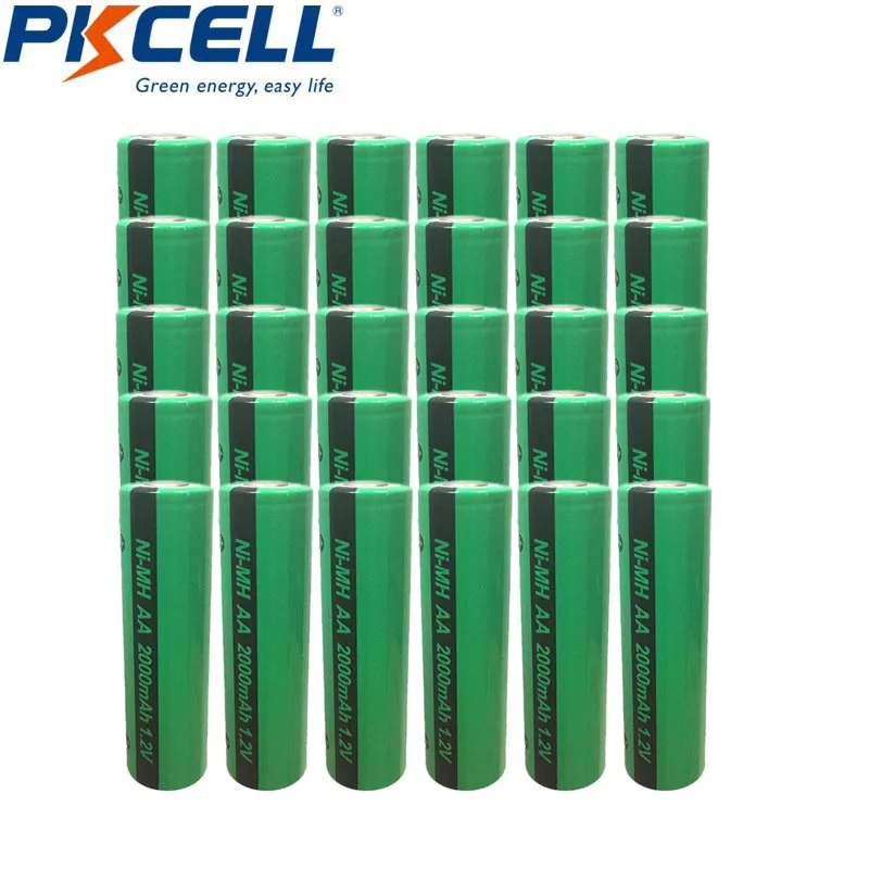 30 шт., аккумуляторные батарейки Pkcell Ni-MH AA 1,2 в, 2000 мАч 
30 шт., аккумуляторные батарейки Pkcell Ni-MH AA 1,2 в, 2000 мАч