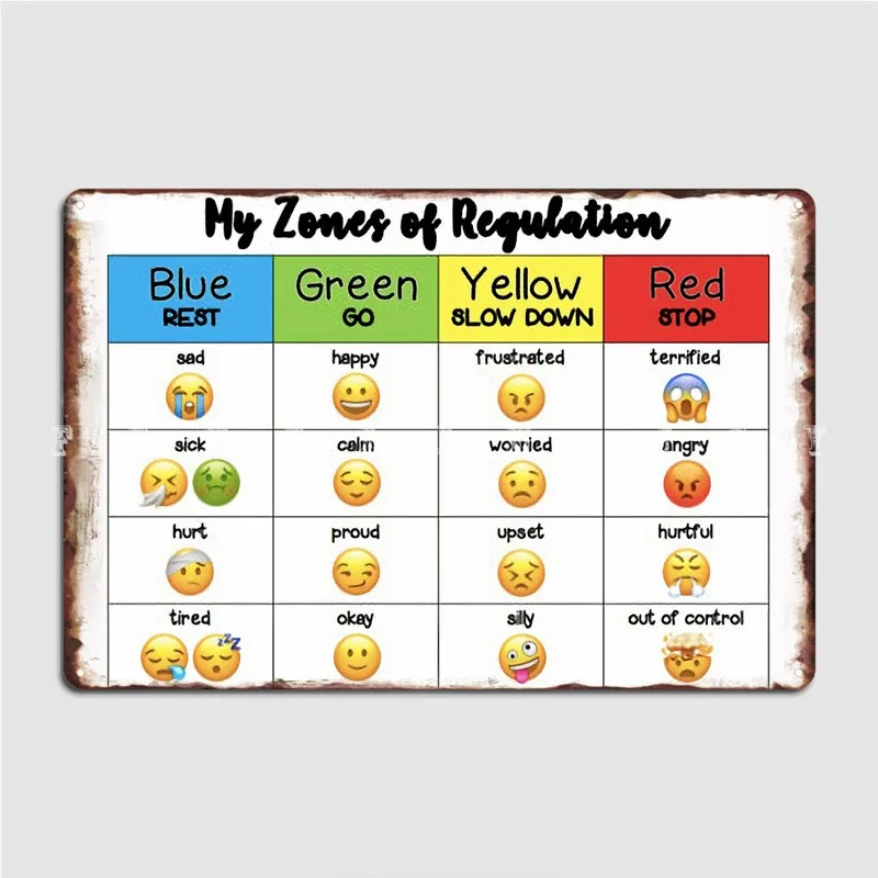 My Zones Of Regulation Metal Plaque Poster Wall Mural Cave Pub Design Plaques Tin Sign Posters
My Zones Of Regulation Metal Plaque Poster Wall Mural Cave Pub Design Plaques Tin Sign Posters