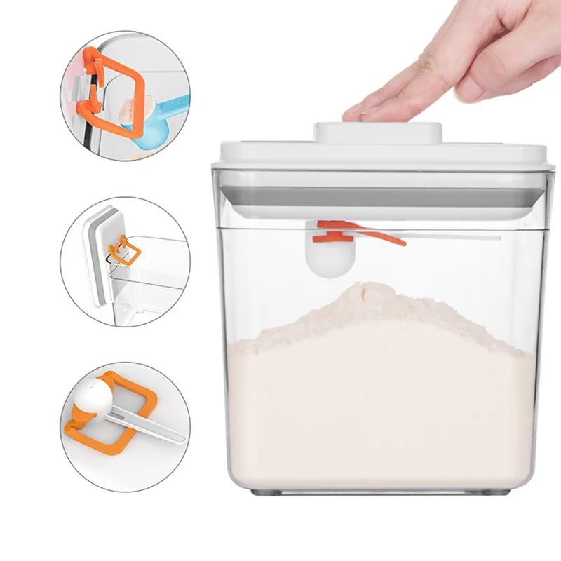 

Kitchen Food Storage Box Tank Airtight Cereal Container Plastic Containers Sealed Cans for Food Coarse Grains Milk Powder Cans