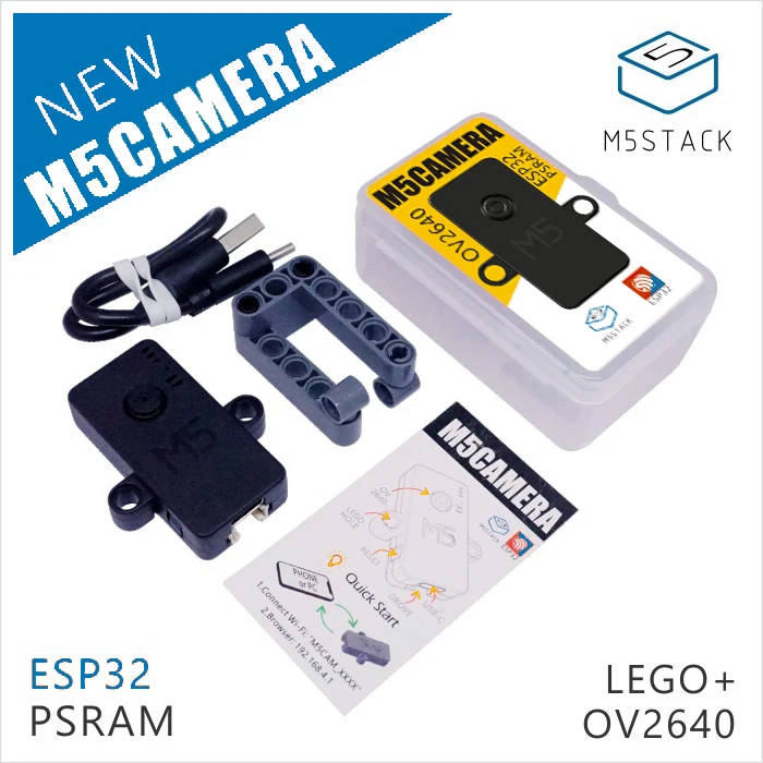 

M5Stack Official ESP32 WROVER with PSRAM Camera Module OV2640 Type-C Grove Port Mini Camera Development Board Building Brick