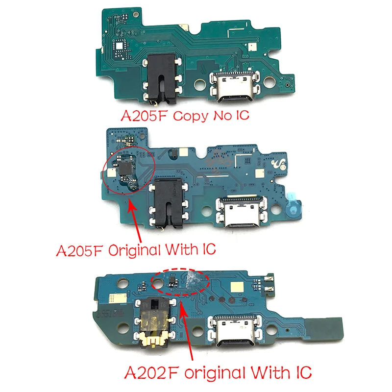 10 шт. USB порт для зарядки гибкий кабель соединительные части Samsung Galaxy A20 A205F A205 A202F