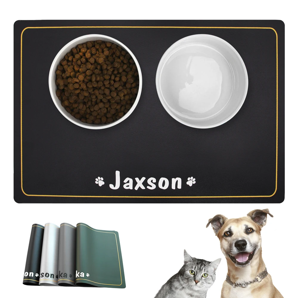 Personalized Pet Feeder Pad Waterproof PU Dog Bowl Mat Free Name Print Placemat Easy Clean For Dogs Cat Kids Drinking Bowls
Personalized Pet Feeder Pad Waterproof PU Dog Bowl Mat Free Name Print Placemat Easy Clean For Dogs Cat Kids Drinking Bowls