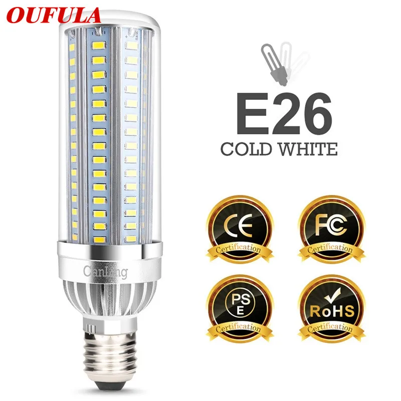 

OUFULA LED Corn Lamp E26 E27 35W Aluminum Fan Radiator Luminescence Suitable For Shopping Mall Supermarket Factory Workshop