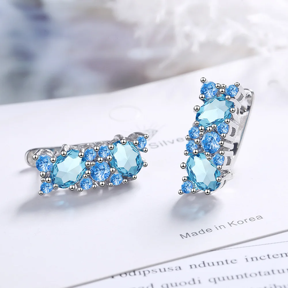 Fashion Temperament Luxury Blue Zircon Stone Stud Earrings For Women Vintage Silver Color Earring Party Jewelry Accessories
Fashion Temperament Luxury Blue Zircon Stone Stud Earrings For Women Vintage Silver Color Earring Party Jewelry Accessories