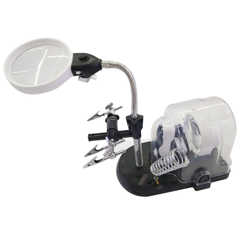Desktop Handheld HD Magnifying Glass 2.5X 5X 16X with LED Light Multi-function Reading Maintenance Auxiliary Clip
Desktop Handheld HD Magnifying Glass 2.5X 5X 16X with LED Light Multi-function Reading Maintenance Auxiliary Clip