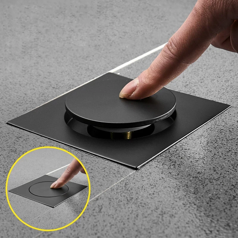 Pop Up Foot Floor Drain Brass Chrome Anti-odor Bath Drains Push Down Deodorization Square Matte Shower Room Cover Plug 10x10cm
Pop Up Foot Floor Drain Brass Chrome Anti-odor Bath Drains Push Down Deodorization Square Matte Shower Room Cover Plug 10x10cm