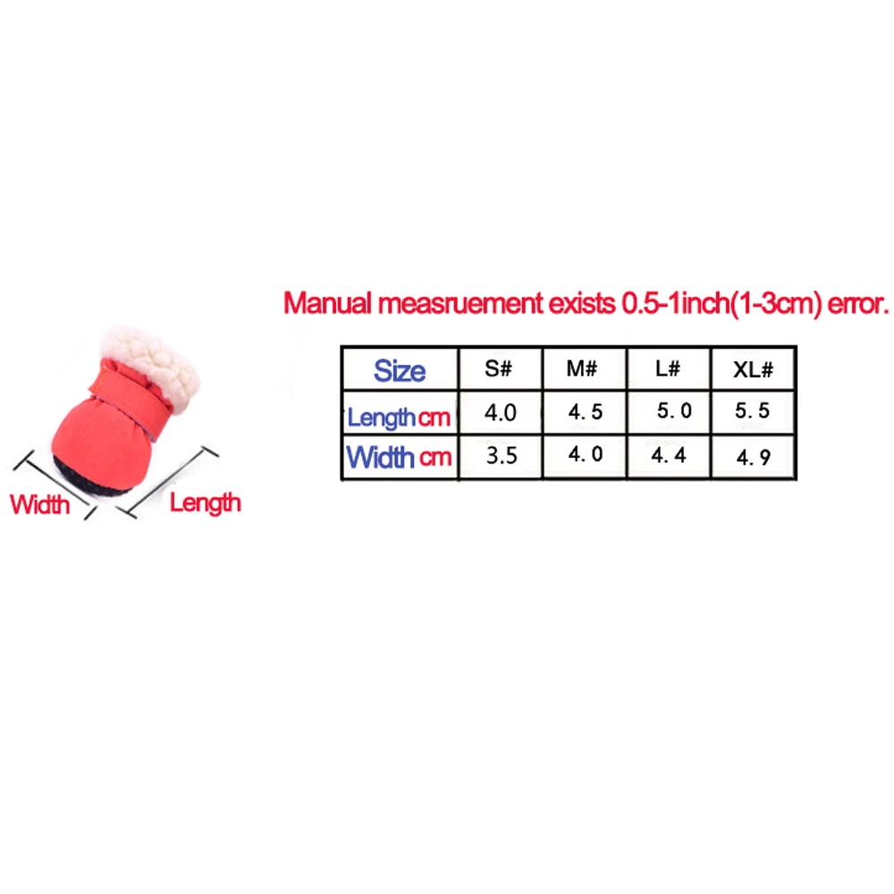 4PCS Waterproof Winter Dog Boots Socks Pet Dog Shoes Anti-slip Puppy Cat Rain Snow Booties Footwear For Small Dogs Chihuahua
4PCS Waterproof Winter Dog Boots Socks Pet Dog Shoes Anti-slip Puppy Cat Rain Snow Booties Footwear For Small Dogs Chihuahua