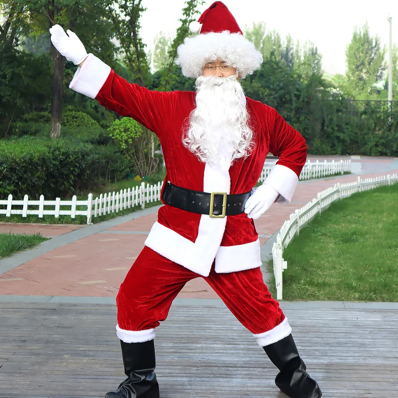 11Pcs Santa Claus Christmas Cosplay Costume Performance Increase Thick Holiday Party Dress Adult Male Clothes 2021 New Style
11Pcs Santa Claus Christmas Cosplay Costume Performance Increase Thick Holiday Party Dress Adult Male Clothes 2021 New Style