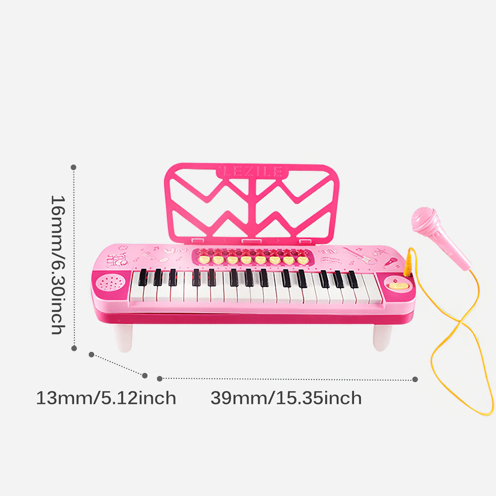 32 Keys Colorful Digital Music Key Board With Microphone Musical Enlightenment Pink And Blue Optional Electronic Keyboard Piano
32 Keys Colorful Digital Music Key Board With Microphone Musical Enlightenment Pink And Blue Optional Electronic Keyboard Piano