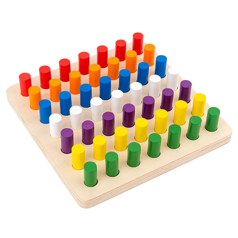 Montessori Finger Grab Board Color Plug Stick Educational Toy Sensory Training Color Discrimination Finger Plug Board Wooden Toy
Montessori Finger Grab Board Color Plug Stick Educational Toy Sensory Training Color Discrimination Finger Plug Board Wooden Toy