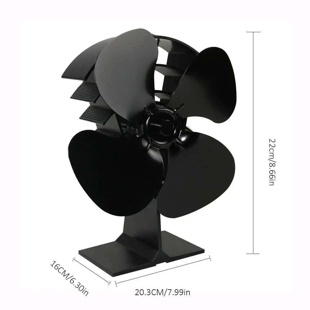 Efficient 4 Blade Heat Powered Stove Fan Log Wood Burner Eco Friendly Quiet Home Fireplace Fan Heat Distribution Fuel Saving
Efficient 4 Blade Heat Powered Stove Fan Log Wood Burner Eco Friendly Quiet Home Fireplace Fan Heat Distribution Fuel Saving