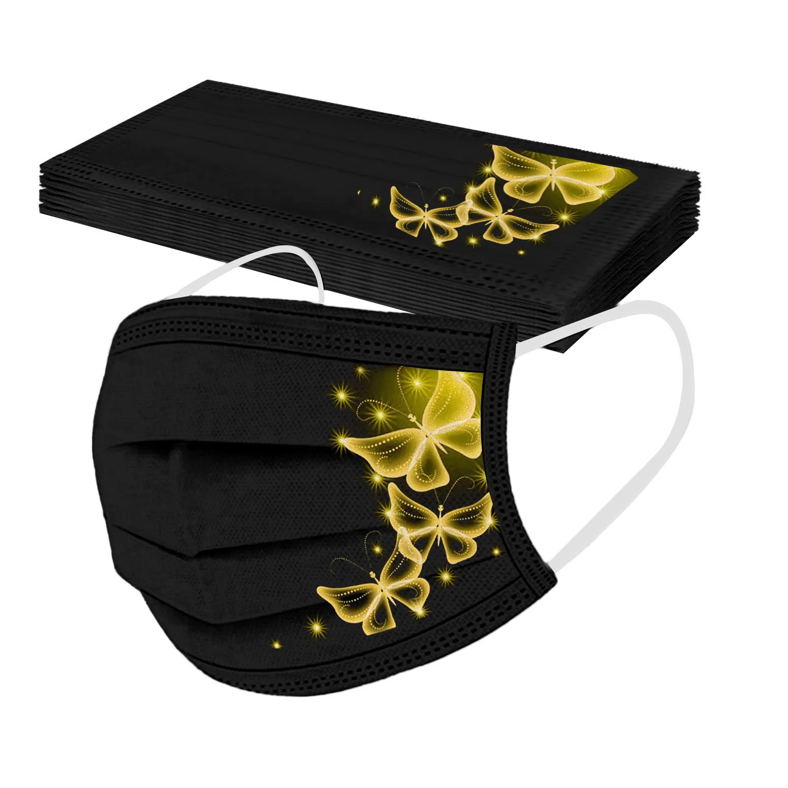 10PC Adult'S Women Butterfly Printed Masks Disposable Protective Dustproof Face Mask 3-layer Non Woven mask Halloween Cosplay
10PC Adult'S Women Butterfly Printed Masks Disposable Protective Dustproof Face Mask 3-layer Non Woven mask Halloween Cosplay