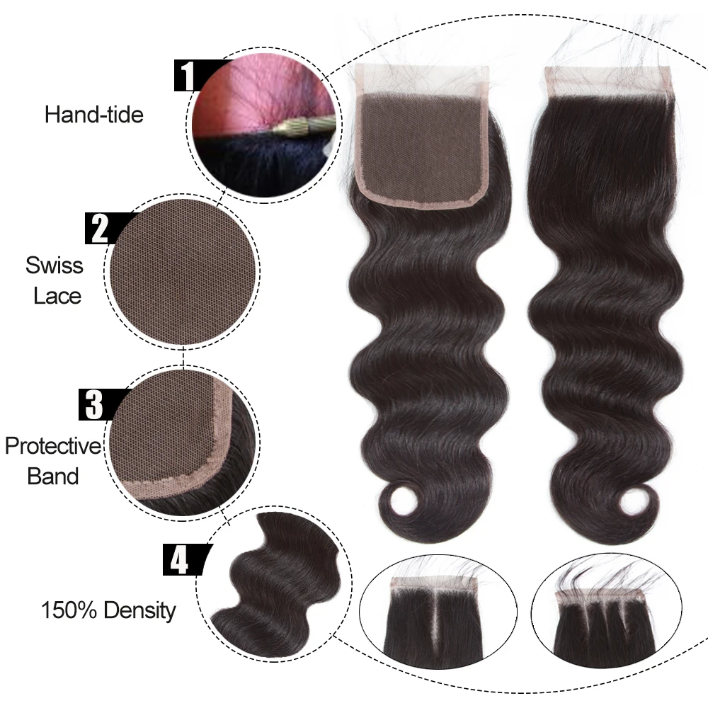 Сапфировые волнистые пучки с застежкой бразильские волосы пупряди человеческие