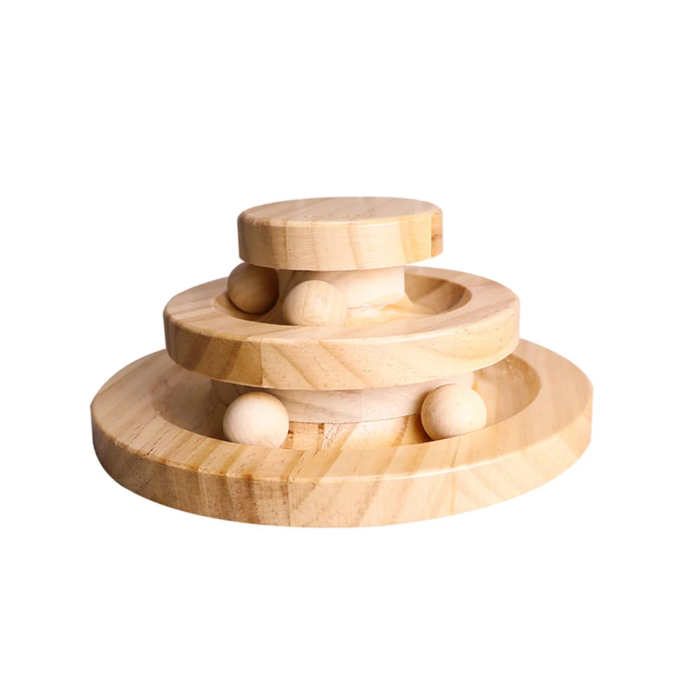 Three-tier Wooden Cat Turntable For Kittens Plaything Supplies Funny Rotating Smart Track Ball Game Interactive Pet Toy
Three-tier Wooden Cat Turntable For Kittens Plaything Supplies Funny Rotating Smart Track Ball Game Interactive Pet Toy