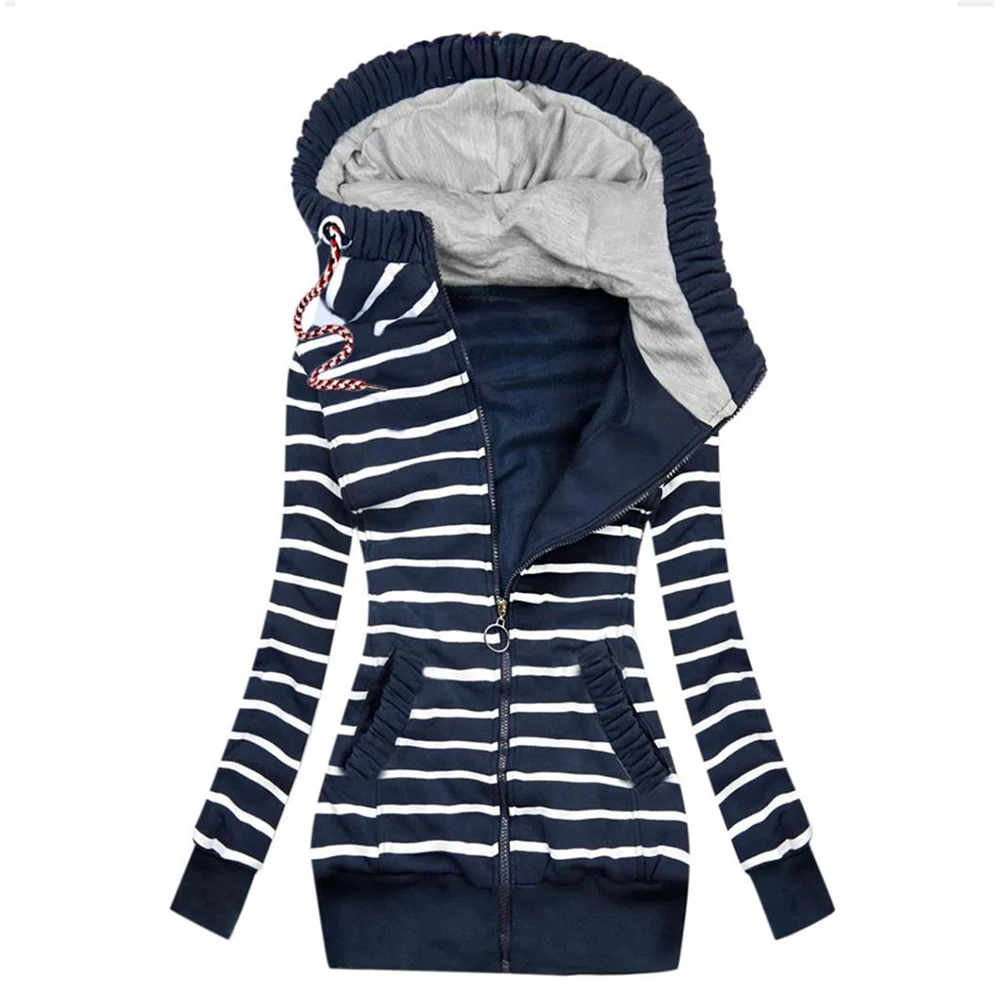 Slim Thick Stripe Sweatshirts Cardigan Hooded Waist Women Long Sleeve Full Zip Sweatshirt Casual Tunic Coat Jacket Outwear L
Slim Thick Stripe Sweatshirts Cardigan Hooded Waist Women Long Sleeve Full Zip Sweatshirt Casual Tunic Coat Jacket Outwear L