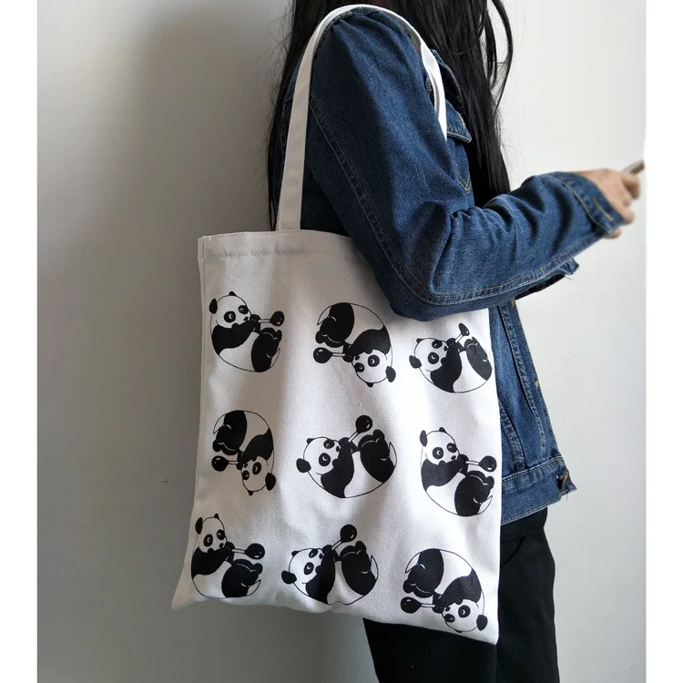 Lovely Panda Animal Printing Shopping Bags Women Bags Practical Daily Use Canvas Handbag Convenient Large Capacity Shouder Bag
Lovely Panda Animal Printing Shopping Bags Women Bags Practical Daily Use Canvas Handbag Convenient Large Capacity Shouder Bag