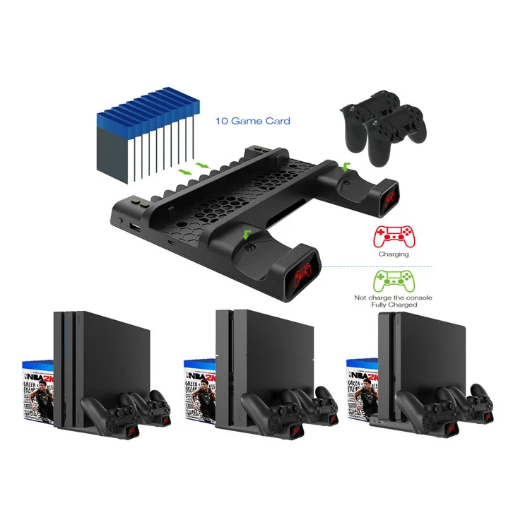 Multi-functional cooling base dish rack game handle dual charging host cooling fan for PS4/SLIM/PRO
Multi-functional cooling base dish rack game handle dual charging host cooling fan for PS4/SLIM/PRO