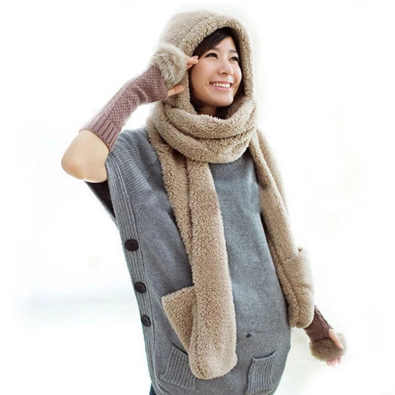 2019 New Thick and soft shawl winter warm hooded scarves and mittens for women many colors cleative design scarf gloves shawl
2019 New Thick and soft shawl winter warm hooded scarves and mittens for women many colors cleative design scarf gloves shawl