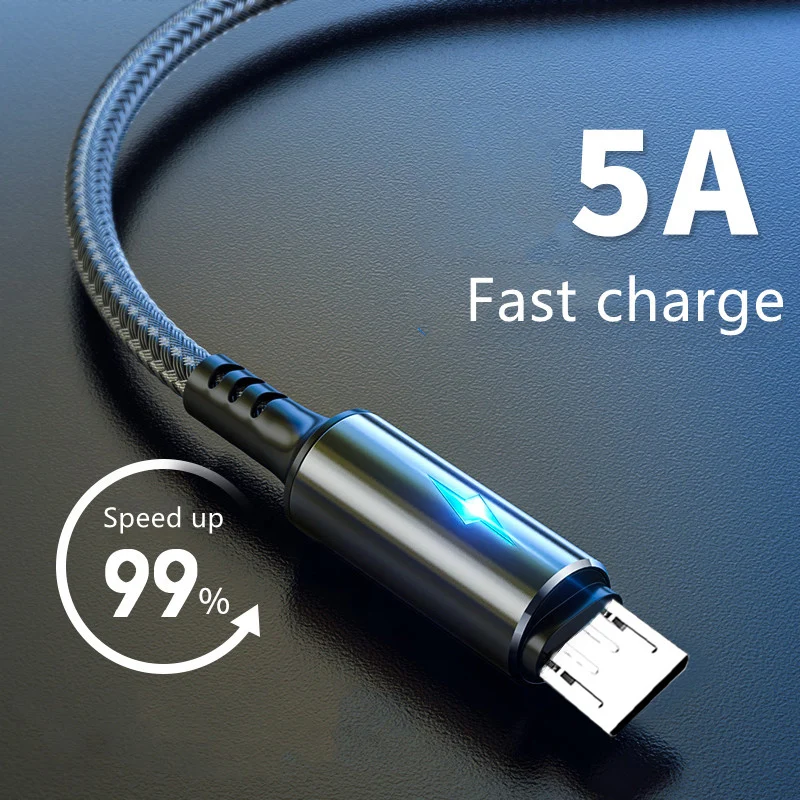 Micro USB Cable 5A LED Fast Charging Micro Data Cord For Huawei Samsung Xiaomi Android Mobile Phone Accessories Charger Cables
Micro USB Cable 5A LED Fast Charging Micro Data Cord For Huawei Samsung Xiaomi Android Mobile Phone Accessories Charger Cables