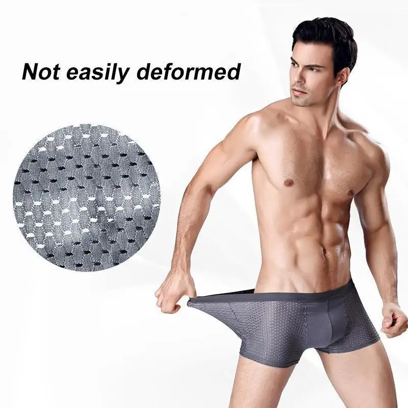 Mens Breathable Ice Silk Boxer Briefs L-4xl For Bamboo Underwear Modal Panties Male Underpants Sexy Shorts Gray Mesh Boxers
Mens Breathable Ice Silk Boxer Briefs L-4xl For Bamboo Underwear Modal Panties Male Underpants Sexy Shorts Gray Mesh Boxers