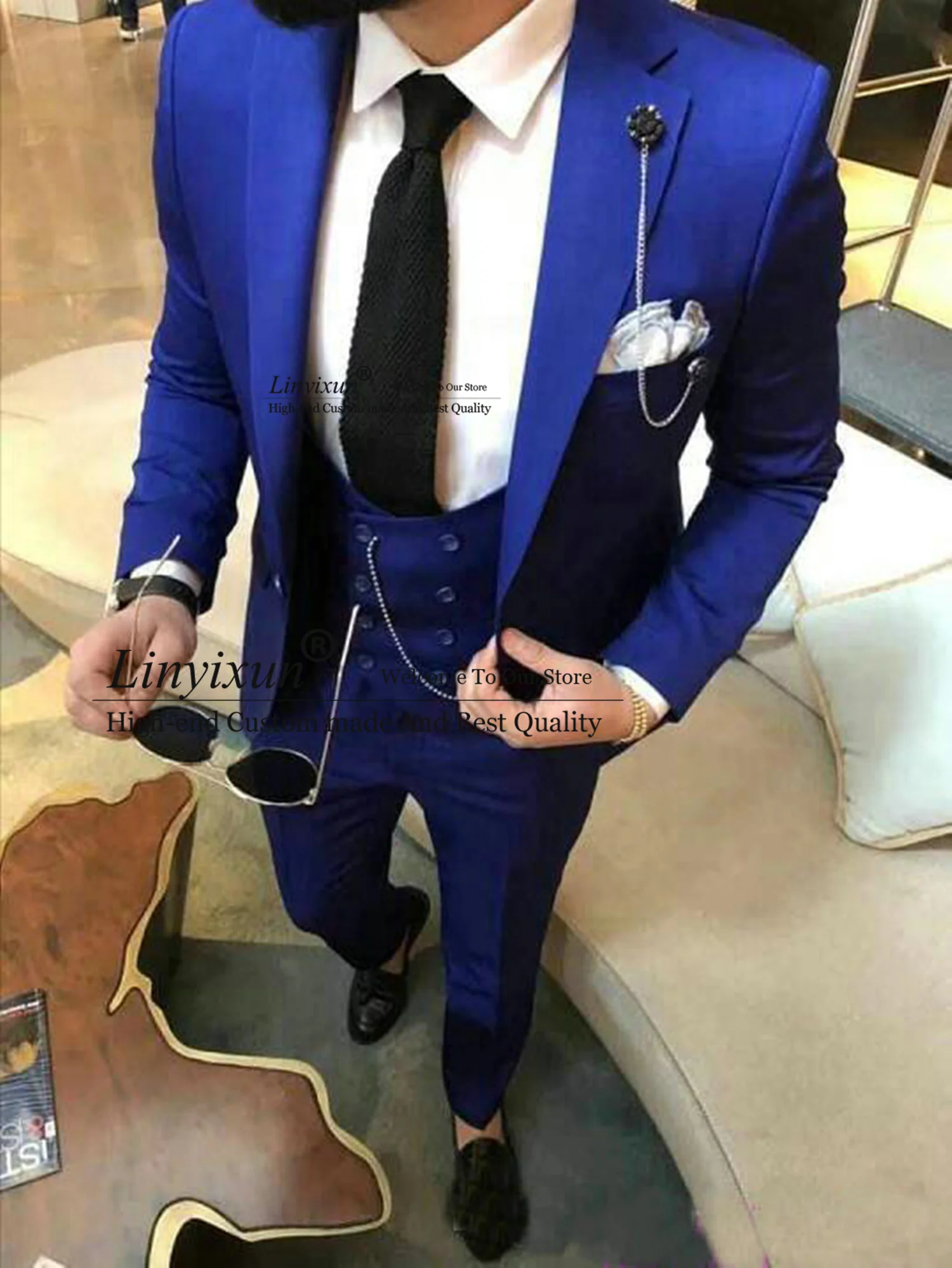 Slim Fit Royal Blue Costume Homme Men Suits For Wedding 3Pieces (Jacket+Pant++Vest) Terno Masculino Groom Tuxedo Blazer
Slim Fit Royal Blue Costume Homme Men Suits For Wedding 3Pieces (Jacket+Pant++Vest) Terno Masculino Groom Tuxedo Blazer