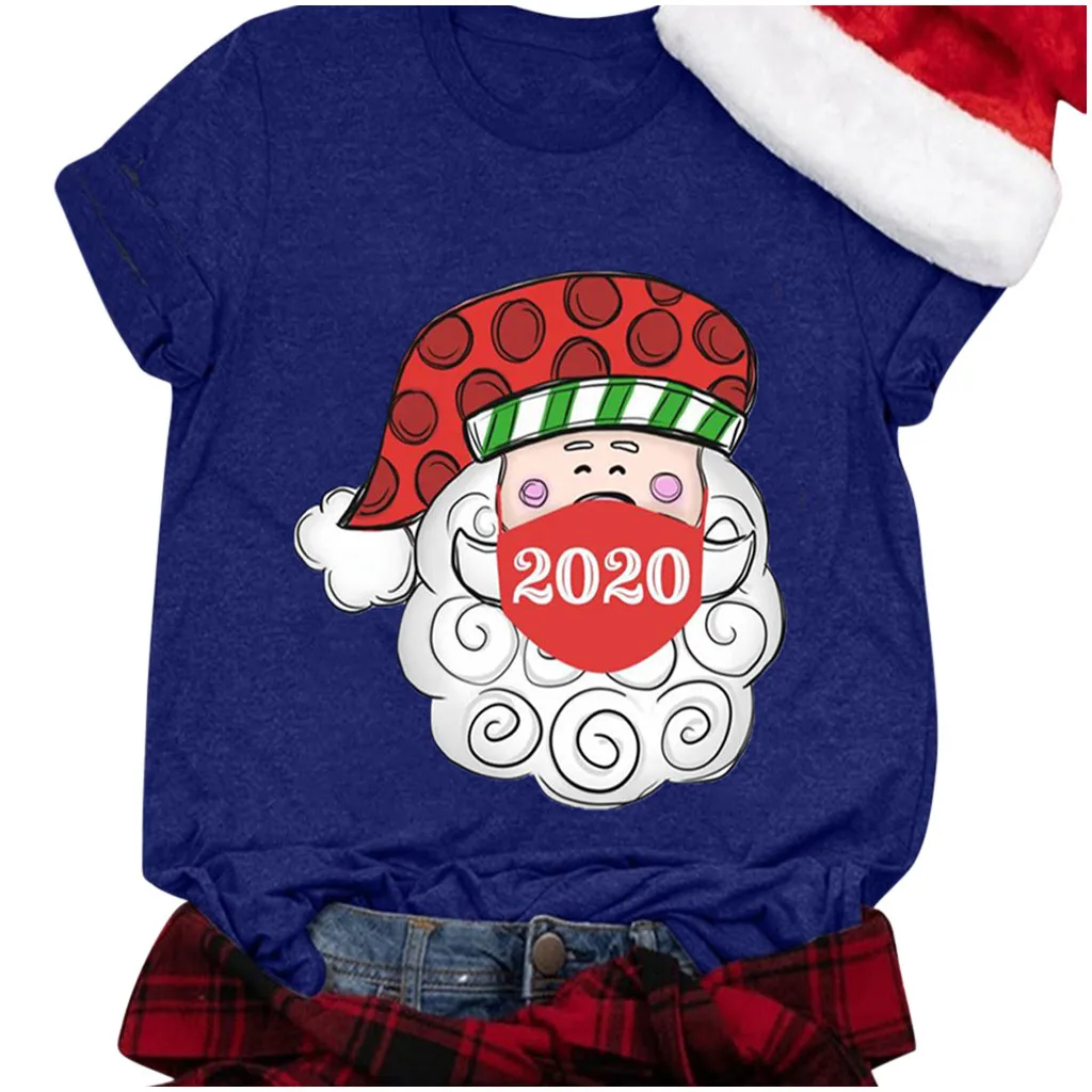 2020 Christmas Women Short Sleeve Casual T-Shirt Santa Snowflake Funny Print Tops Vetement Femme
2020 Christmas Women Short Sleeve Casual T-Shirt Santa Snowflake Funny Print Tops Vetement Femme