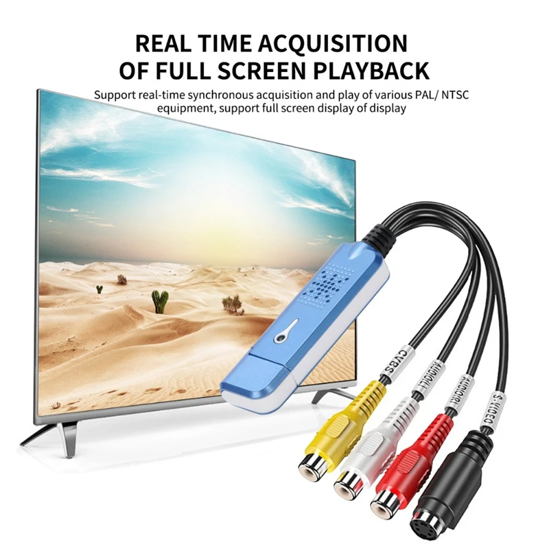 2.0 USB Converter Audio Video Capture Grabber Adapter for Win/XP/7/8/10 PAL with Indicator Light for Radio Recorder
2.0 USB Converter Audio Video Capture Grabber Adapter for Win/XP/7/8/10 PAL with Indicator Light for Radio Recorder