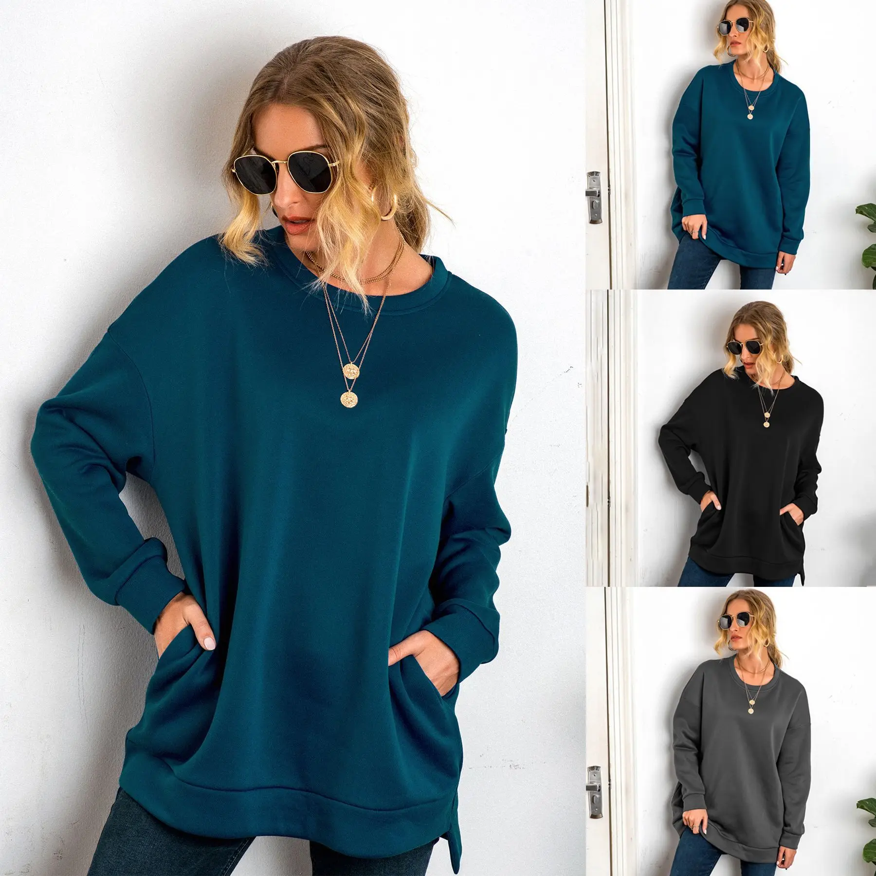 Осенний хлопковый свитшот для женщин, новинка 2020, повседневный однотонный Свободный пуловер с длинным рукавом, спортивные свитшоты с карма... 
Осенний хлопковый свитшот для женщин, новинка 2020, повседневный однотонный Свободный пуловер с длинным рукавом, спортивные свитшоты с карма...