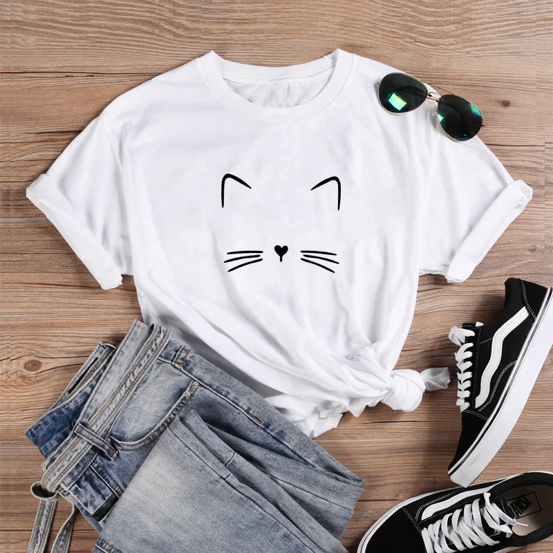 Meow Shirt Graphic T Shirt Women Short Sleeve Cotton T Shirts Woman Black White Loose T Shirt Women Top Harajuku T Shirt Femme
Meow Shirt Graphic T Shirt Women Short Sleeve Cotton T Shirts Woman Black White Loose T Shirt Women Top Harajuku T Shirt Femme