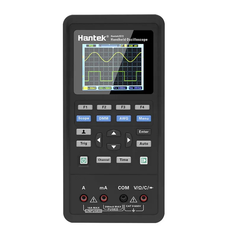

Hantek 3in1 Digital Oscilloscope+Waveform Generator+Multimeter Portable USB 2 Channels 40mhz 70mhz 2C42/2D72/2D42/2C72